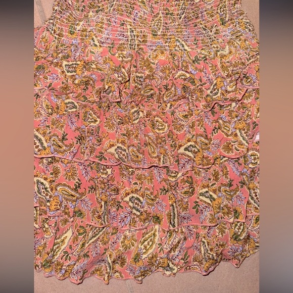 Patrons of Peace Women's Floral Ruffle Mini Dress Pink multi  Size L - Picture 7 of 14